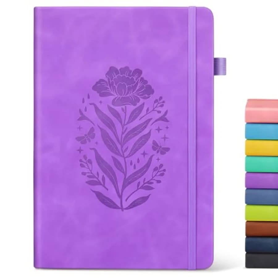 Lined Journal Notebook for Women, A5 200 Pages Hardcover Leather Journals for Writing, Thick Daily Journaling, College Ruled No