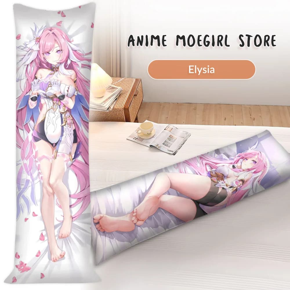 Anime Elysia Hugging Fullbody Dakimakura Cover Honkai Star Rail Pillow Cover Otaku Cushion Cover Cartoon Life Size Pillowcase