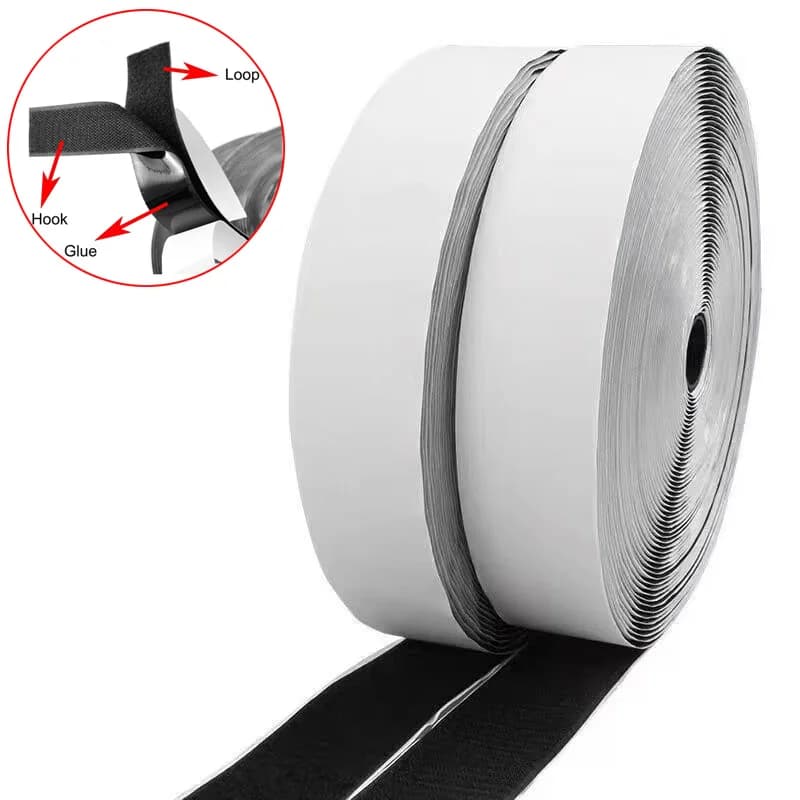 Self Adhesive Hook and Loop Tape Multi-Size (20-50mm Wide 1-25M Length) Heavy Duty Nylon Sticky Back Strips, for DIY & Craft