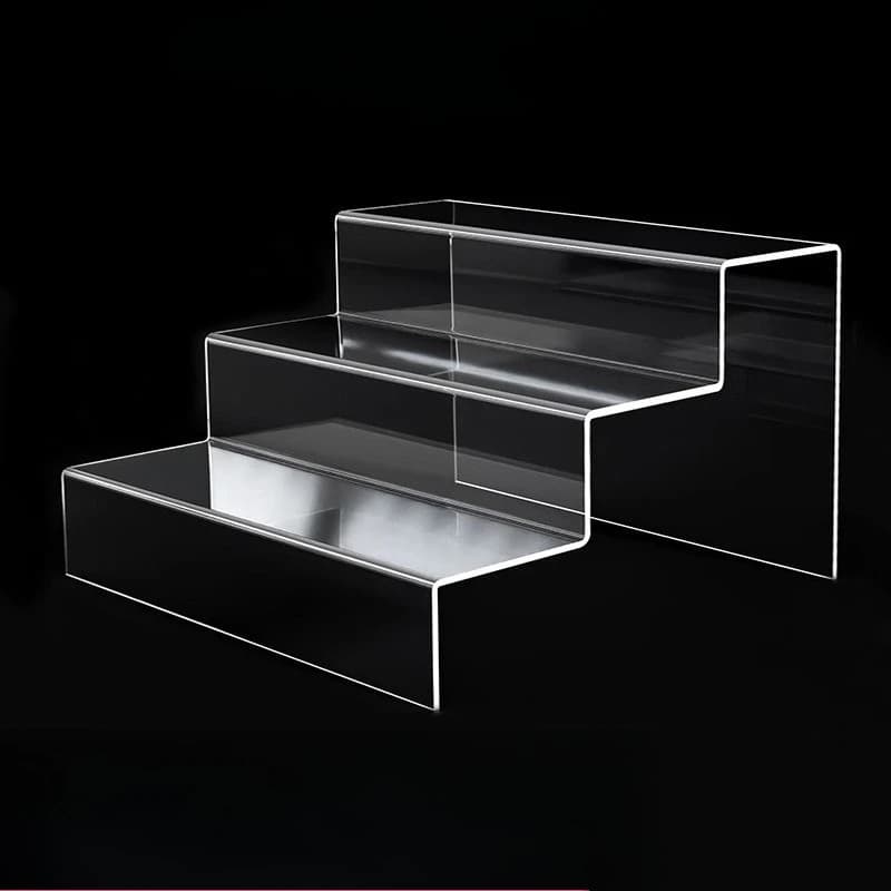 Handmade Display Rack Doll Storage Three-layer Trapezoidal Storage Shoe Transparent Figurine Blind Box Ladder Rack