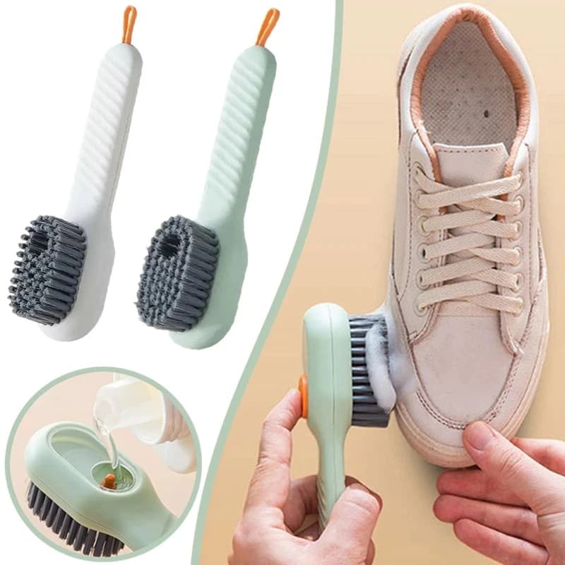 1 pz multifunzione spazzola per scarpe setole morbide liquido riempito lavaggio strumenti per la pulizia delle scarpe bordo dei vestiti accessori da cucina puliti