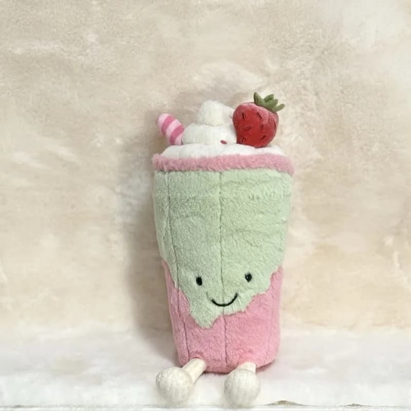 JC Peluche Berrity Latte Fragola Latte Peluche Morbido Comfort Divano Cuscino Kawaii Zaino Fascino Ragazza Regali squisiti