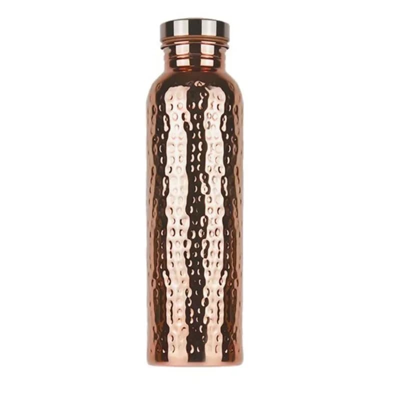 800 ml copper water bottle 64597742106 Opening of the Cover with One Touch Non-slip Silicone Base Bottle with Hammer Motive Sports Bottle