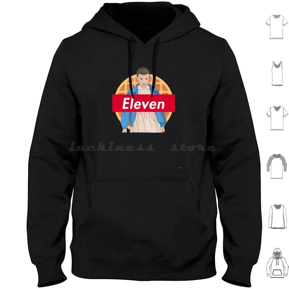 Undici felpe con cappuccio a maniche lunghe Undici Lucas Mike Cultura pop Grafica divertente capovolto Trendy Highciti