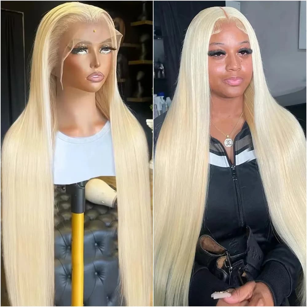 Blonde 613 Straight 13x4 Hd Lace Frontal Wig Human Hair Brazilian 30 46 Inch 13x6 Transparent Lace Front Pre Plucked Wigs For Women 200 Density