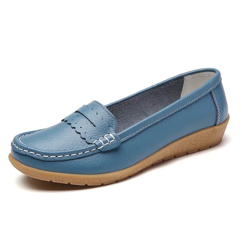 Sneakers Casual da Donna in Pelle Bovina 100% Vera, Sandali Antiscivolo con Suola Morbida per Infermiere, Scarpe in Pelle Traspiranti da Donna