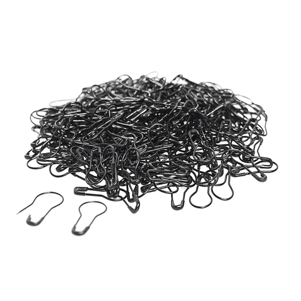 Black Safety Gourd Pins Alloy Bulb Pear Shape Clips 1000 Pieces DIY Accessories for Sewing Marking and Tagging