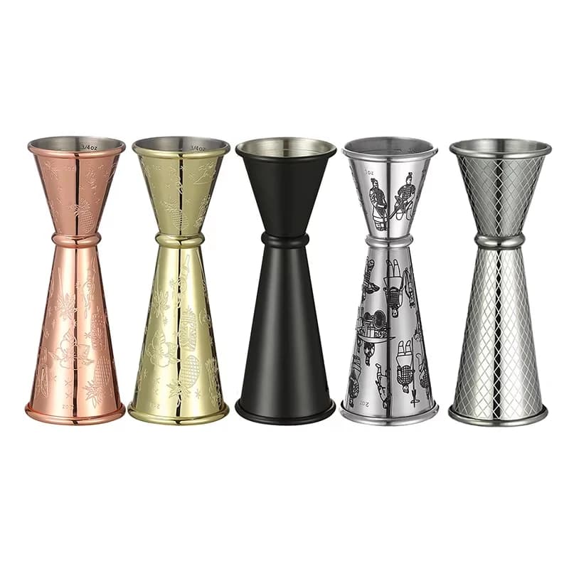 Jigger da cocktail doppio in stile giapponese, 4,75 pollici, da 0,5 once a 2 once