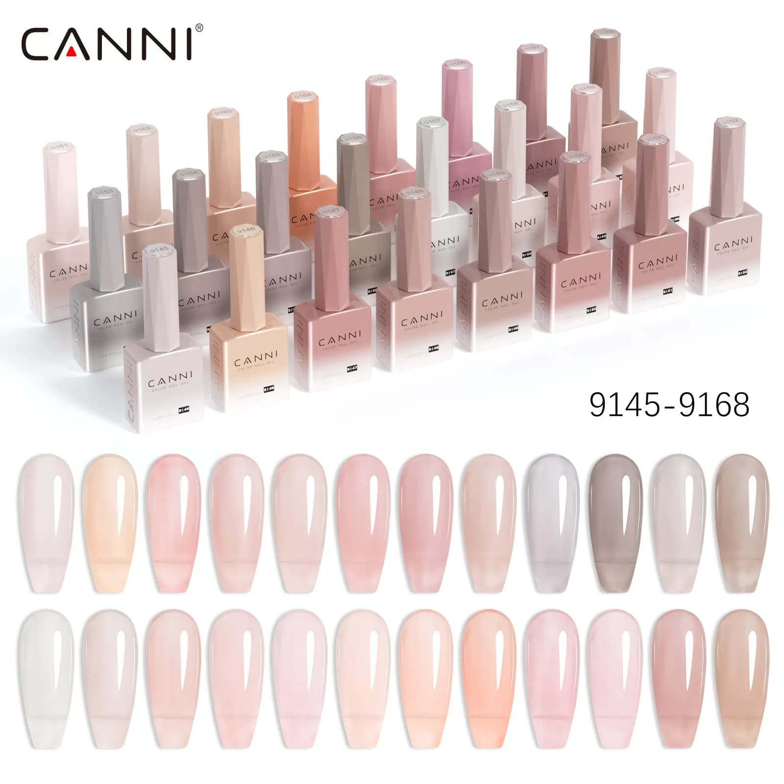 CC7 CANNI Smalto gel per unghie 9ml TPO FREE Jelly Pink Semi trasparente Smalto gel per unghie francese Soak Off Vernice UV LED