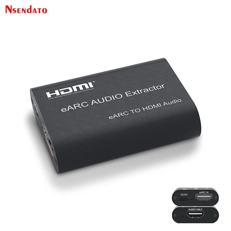 Convertitore Estrattore Audio HDMI eARC/ARC con Supporto CEC PCM2.0 5.1ch 7.1ch, Adattatore Switch Audio per TV, Soundbar, Altoparlanti, Amplificatori
