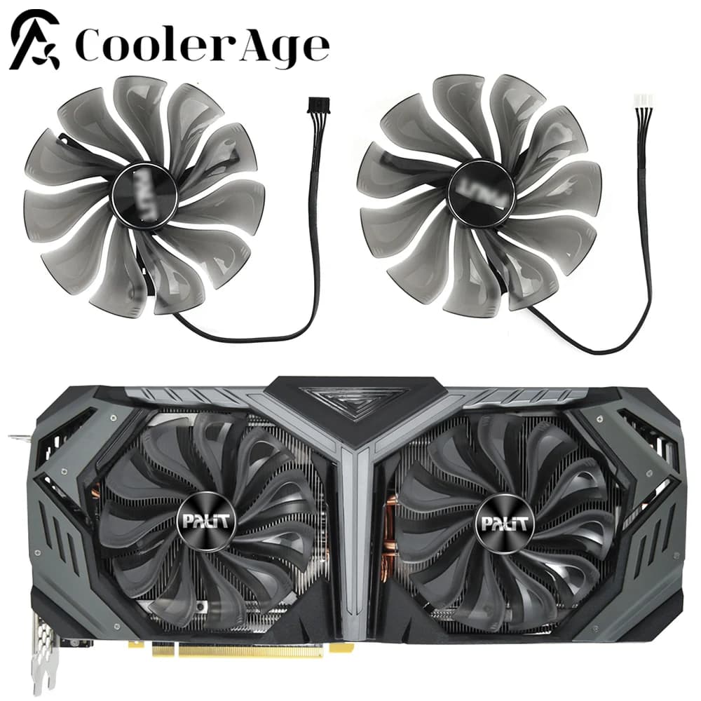 Per Palit RTX 2060S 2070 2070S 2080 2080S Ventola della scheda video 95MM FD10015H12S GAA8S2U Ventola di raffreddamento della scheda grafica