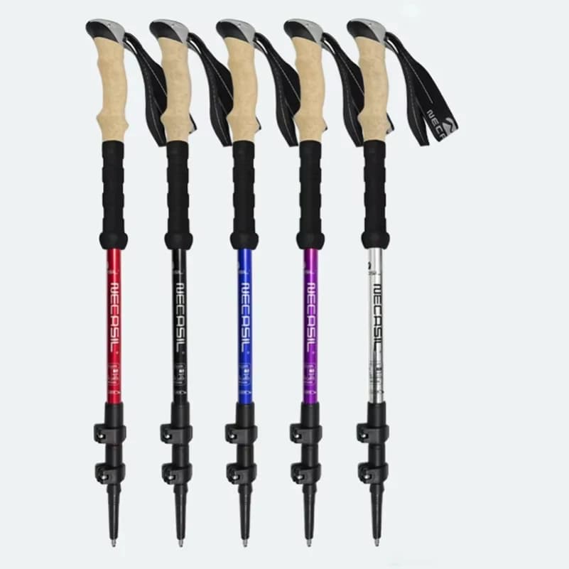 2025 New 2PCS Trekking poles Alpenstock Telescopic Ultralight Premium Walking poles Adjustable with fast locking trekking rod