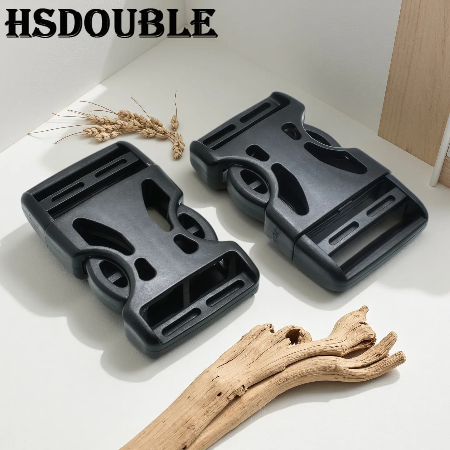 5-50 Pezzi Fibbie a Sgancio Rapido in Plastica HSDOUBLE per Cinghie da 15-50mm, Clip di Ricambio per Cinture di Zaini, Accessori Fai-da-Te