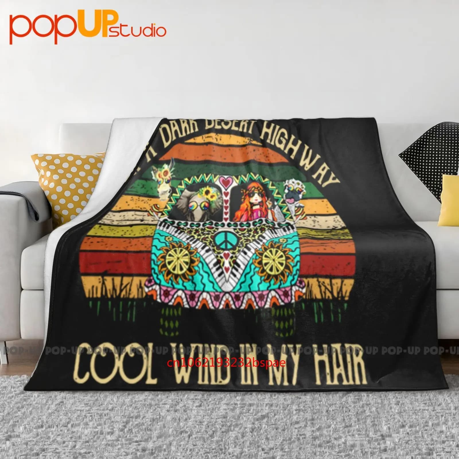 On A Dark Desert Highway Cool Wind In My Hair Coperta ultra morbida trapunta invernale Copridivano Copriletto