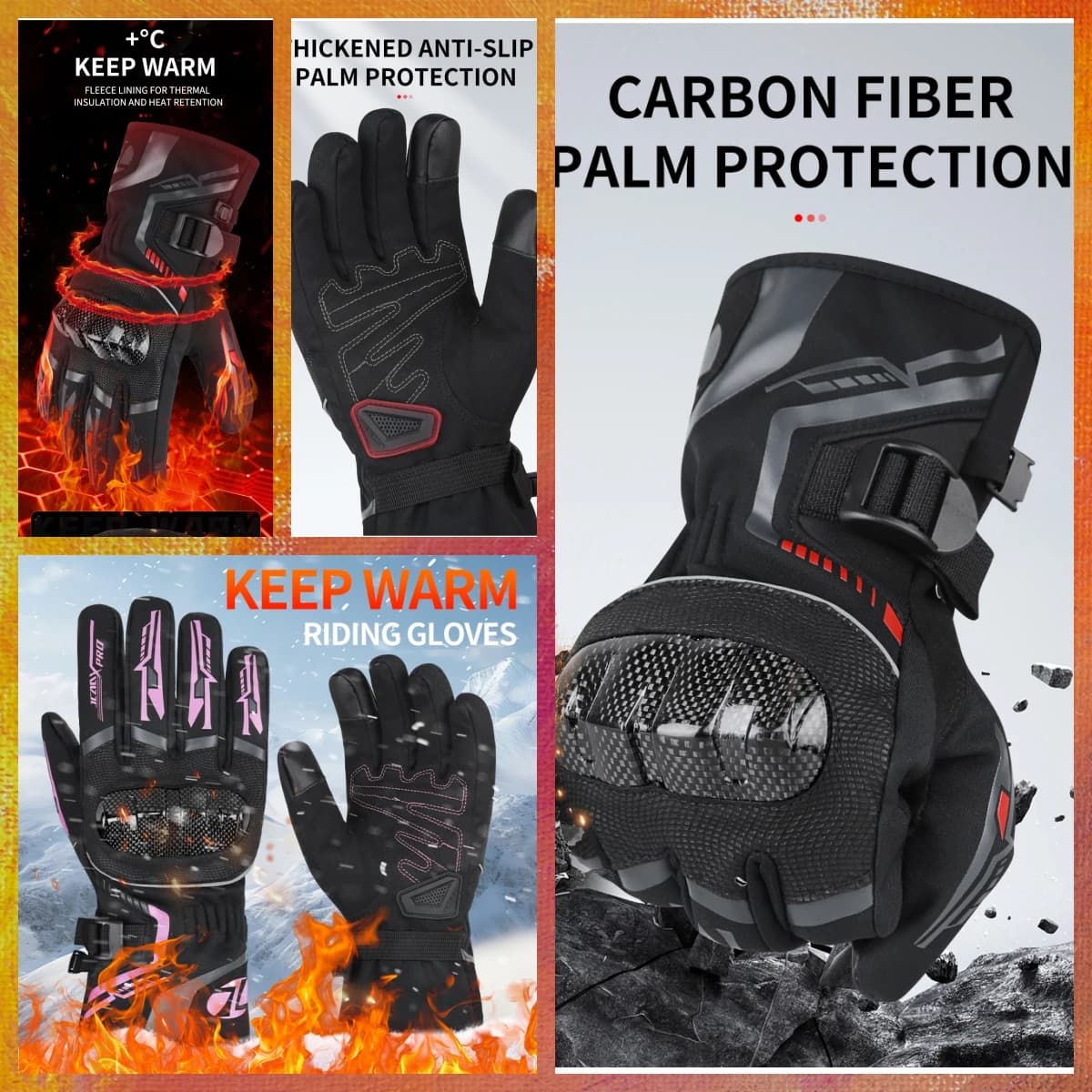 Men winter motorcycle gloves for girl, hot, waterproof, windproof, for motorcycle, cycling, motorcycle protective gloves offroad