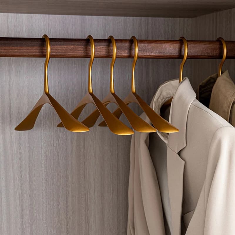 1pc extended clothes hanger clothes hanger solid aluminum alloy exhibitor for home wardrobe storage organizer clothing