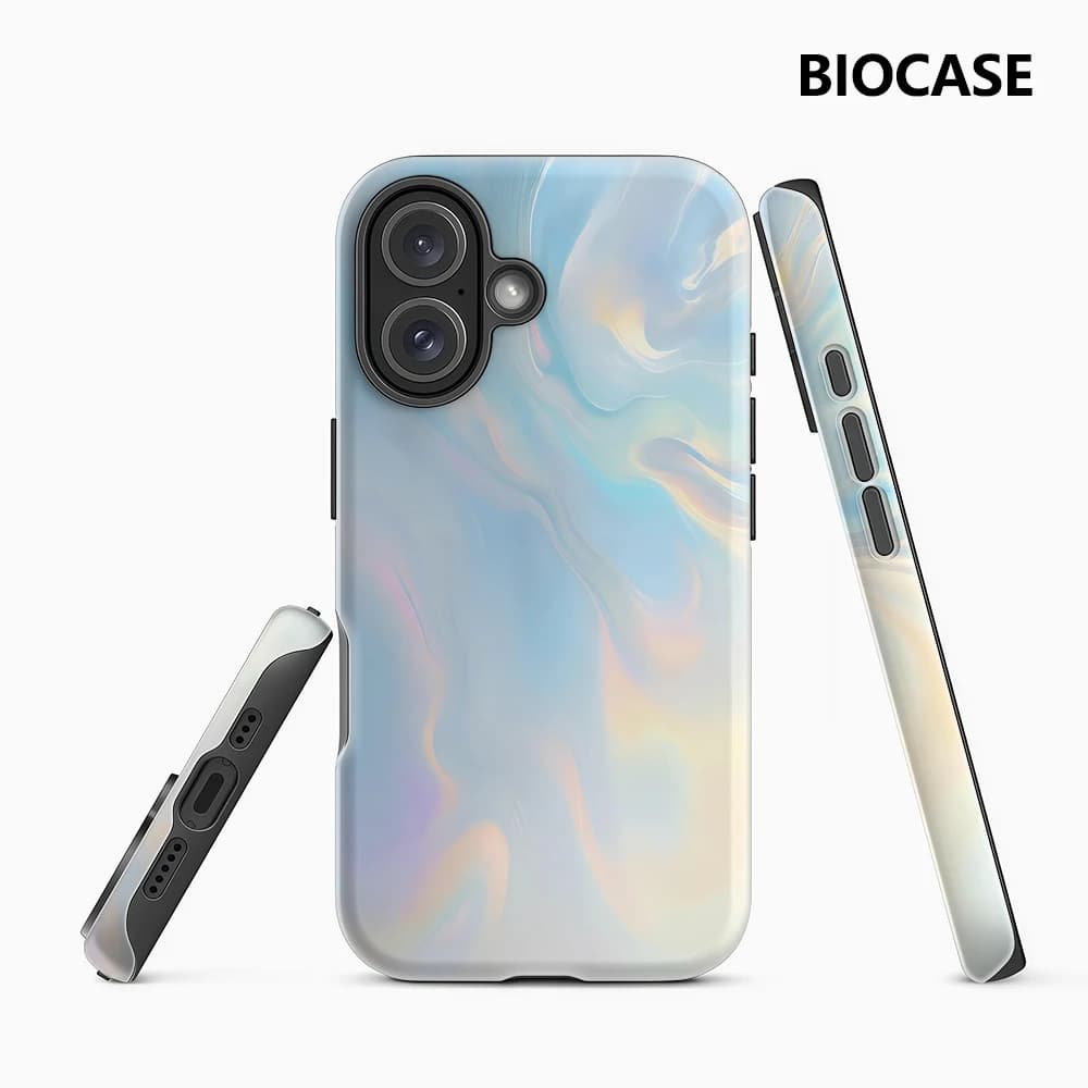 Custodia per telefono iridescente a doppio strato resistente per iPhone 17 16 15 14 13 Pro Max Plus, compatibile con custodie magnetiche