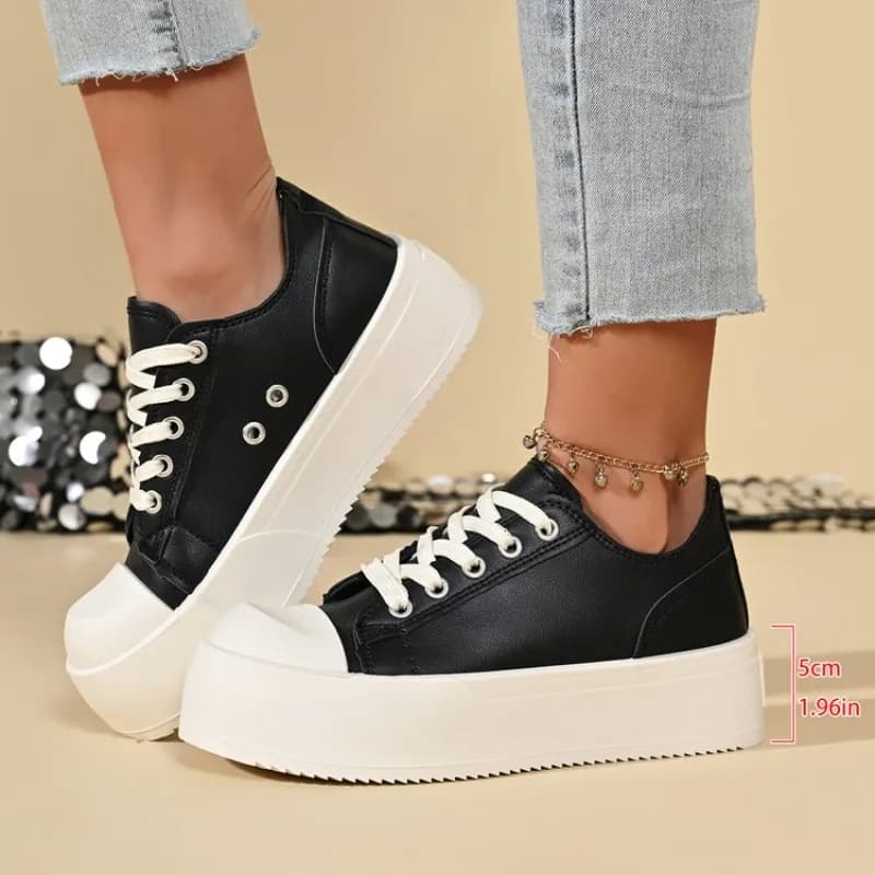 Shoes Luxury Platform for Couples 2026, Casual Breathable Sneakers Comfortable with High and Low Sole, Design Skateboard Shoes