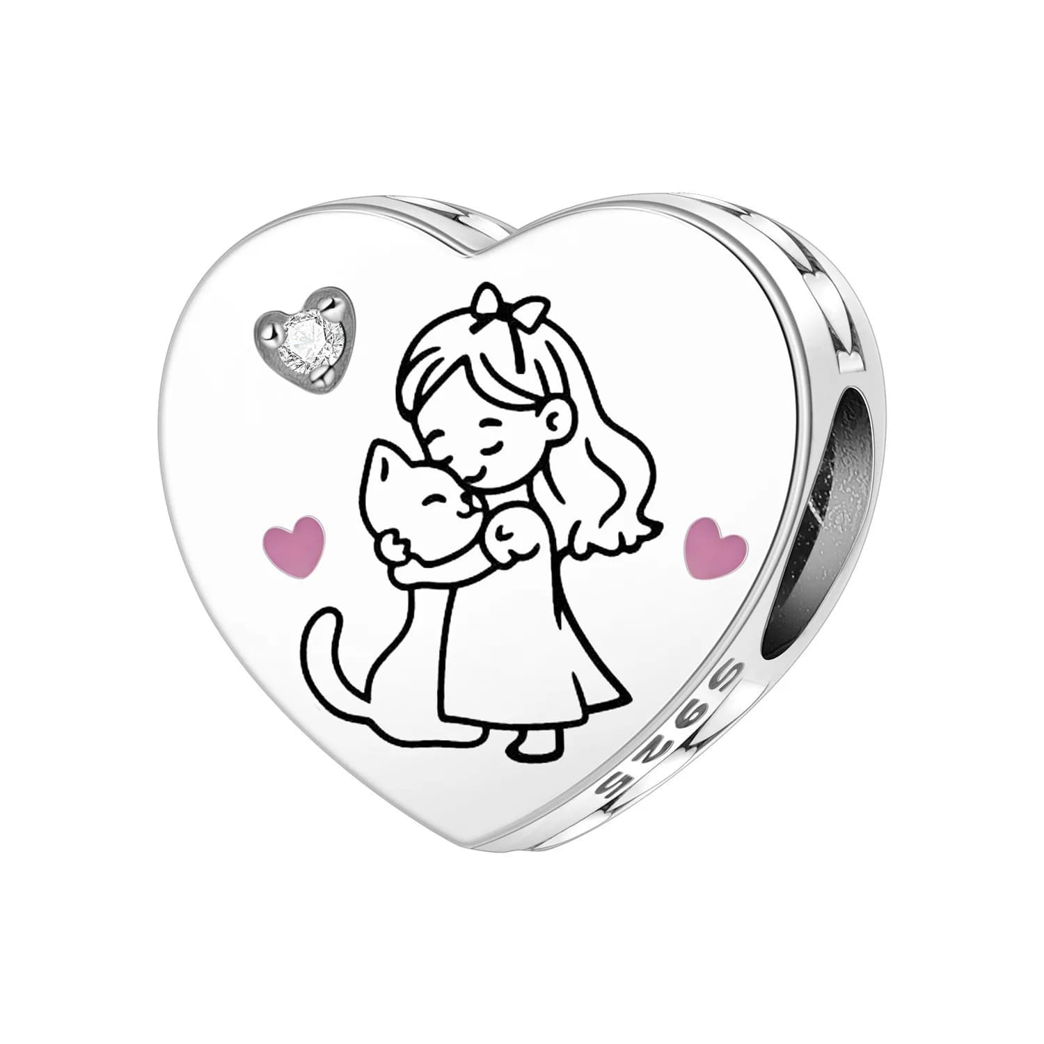 CYCUFF Ciondoli a forma di gatto in argento sterling 925, ideali per bracciali, collane e gioielli fai da te, perfetti come regali per feste.