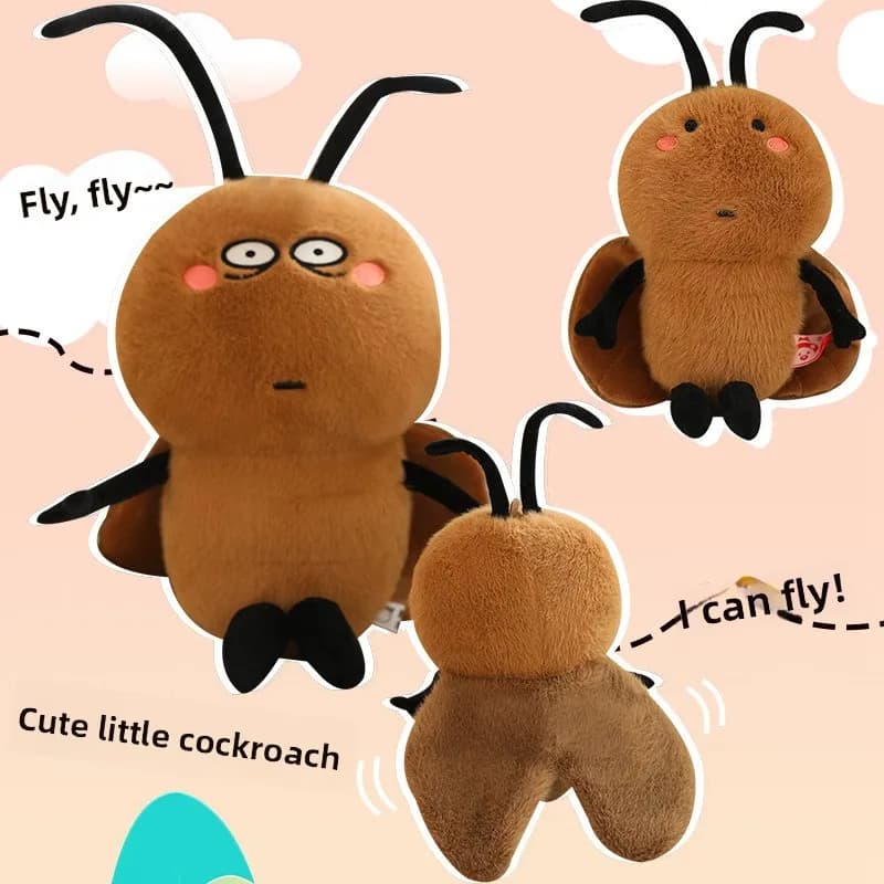 Bambola Roach Reatic, Giocattolo Simpatico e Stravagante, Ornamento Appeso, Portachiavi, Regalo per San Valentino, Bambola a Tema Insetti, Collezione Plu Art...