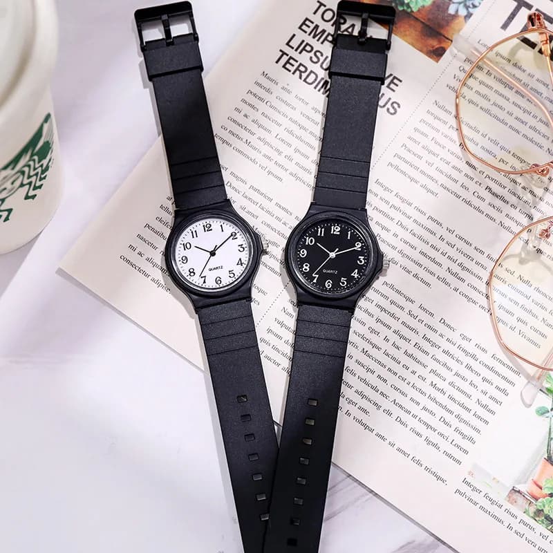 Orologio da Polso da Donna con Cinturino in Silicone, Semplice, da Studentessa, al Quarzo, Impermeabile, con Quadrante Piccolo Rotondo