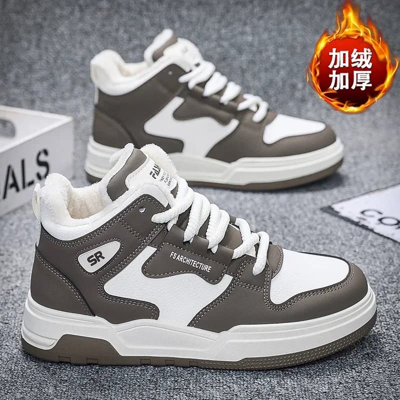 Zapatos De Mujer Scarpe invernali alte con plateau in cotone Scarpe da lavoro con plateau per sneaker casual calde