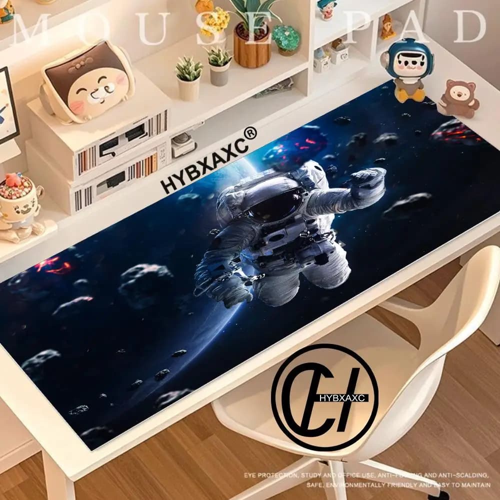 Space Astronaut Mouse Pad New Large Computer Office Game Table Mats XXL Rubber Anti-slip Gaming Keyboard Mousepad Long Desk Pads