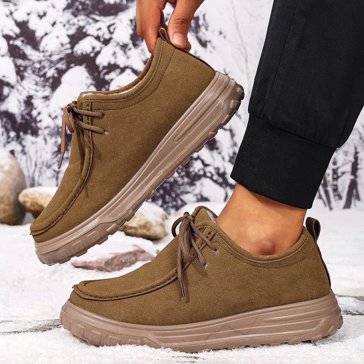 2025 scarpe di cotone da uomo nuove invernali ispessite calde casual versatili antiscivolo suola durevole scarpe da uomo di spedizione gratuita