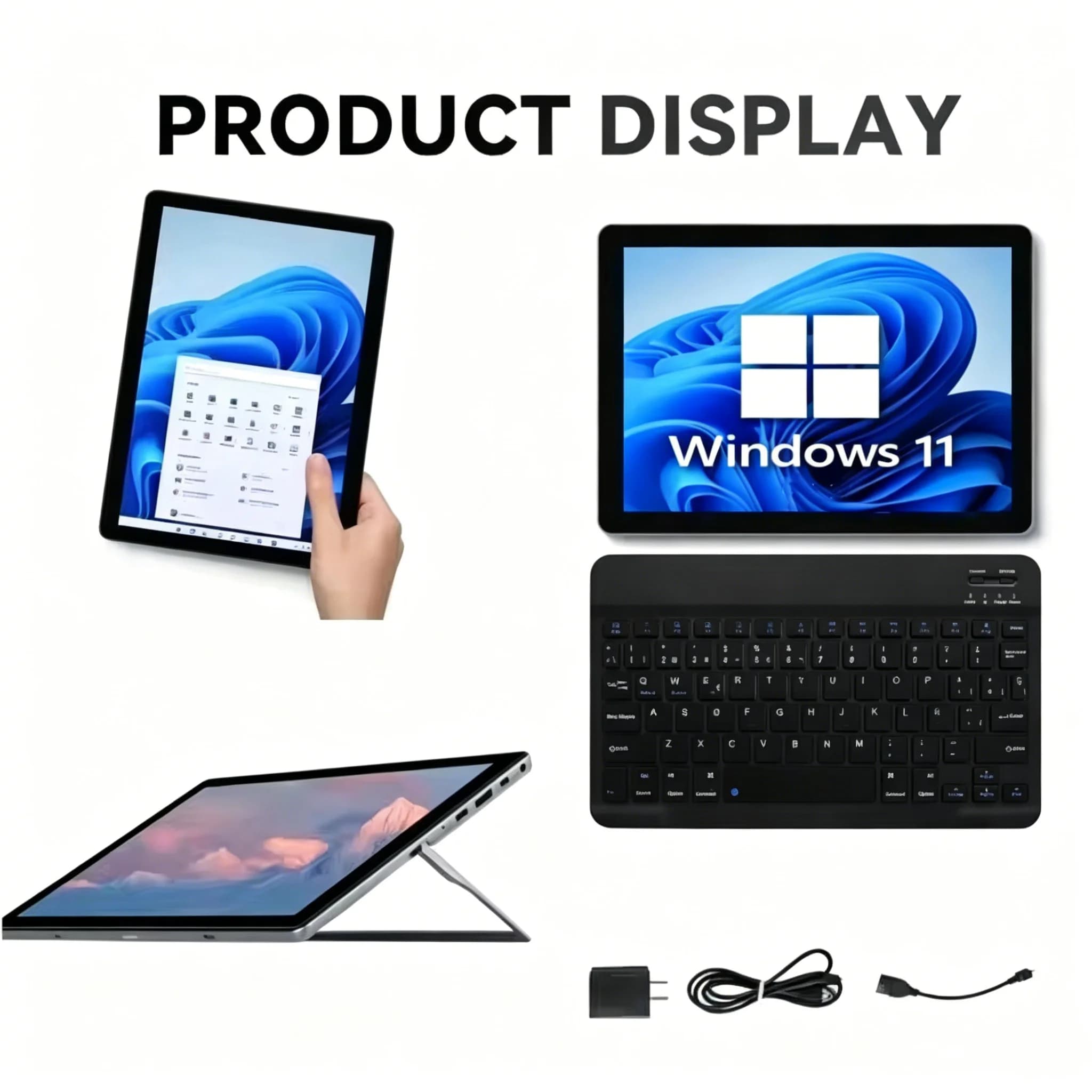 PAD1162 11.6 Inch Tablet PC with Windows 11, Intel Celeron N4100 processor, 1920x1080 pixel resolution, 8GB RAM, 512GB ROM, 6000mAh battery, 2 USB 3.0 ports