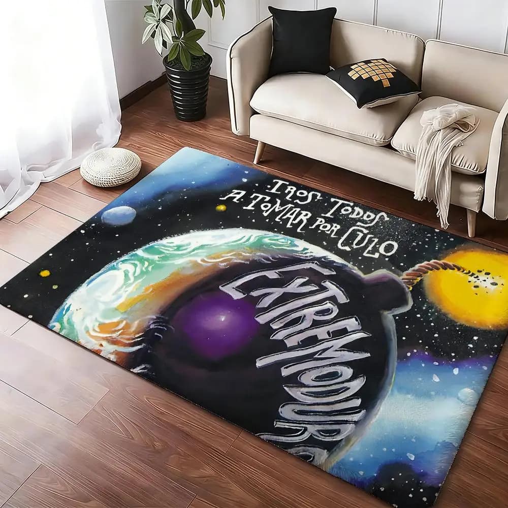 Band Extremoduro Spanish Rock Floor Mat Soft Thickened Absorbent Non-Slip Bedroom Living Room Door Mat Home Decor Flannel Rugs