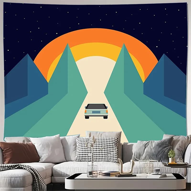 Galaxy Tapestry Space Universe Celestial Sky Backdrop Wall Hanging Home Decor Aesthetic Room Decor Mural Art