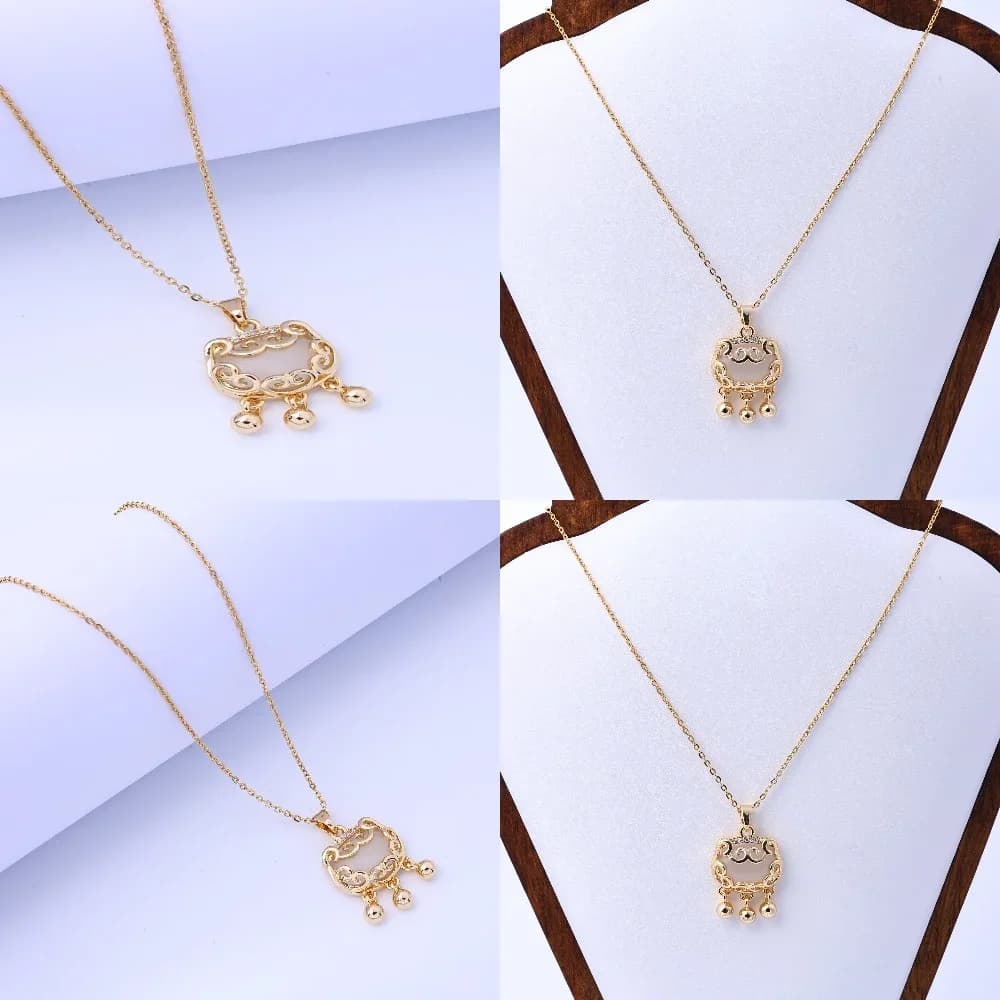 Collana in acciaio al titanio che non sbiadisce, pietra occhio di gatto da donna, chiusura di sicurezza, lusso leggero, design di nicchia, catena della clavicola, versatile,