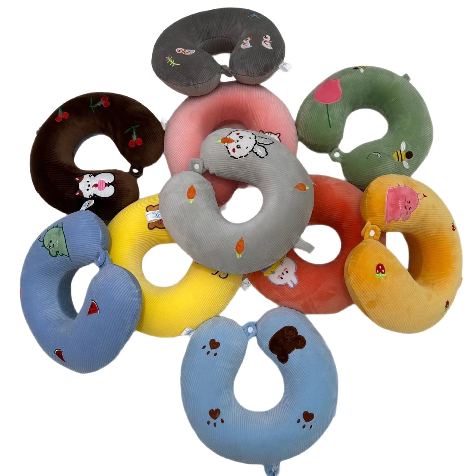 Memory Foam Cartoon Cuscino per il collo a U Cuscino da viaggio Cuscini per pisolino da ufficio Cuscino per animali carino Poggiatesta per volli lunghi del treno dell'aereo