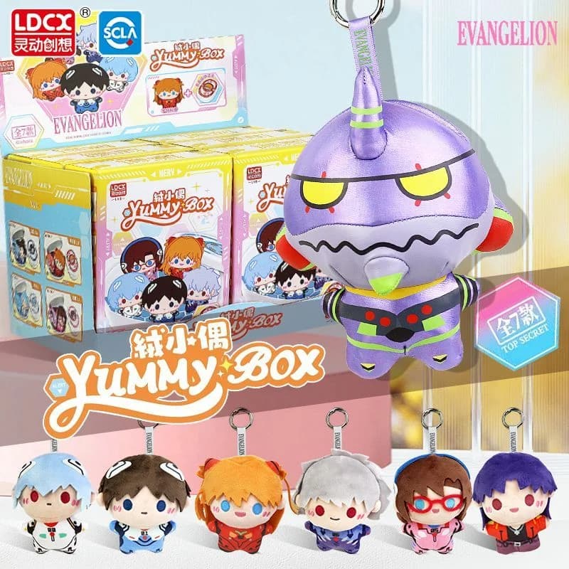 LDCX Yummy Box Surprise Blind Box Evangelion Licensed Short Plush Mini Character Toy For Anime Pop Culture Hobbyists Collection