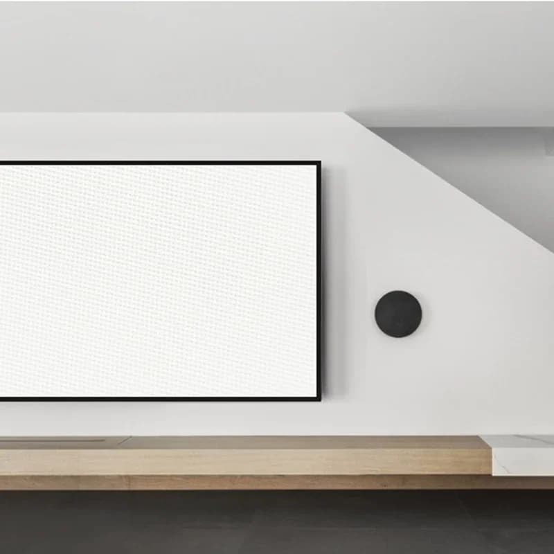 Nuovo Schermo Acustico Perforato in Alluminio con Cornice Fissa da 1 cm, Trasparente per Proiettore, 72 - 180 Pollici