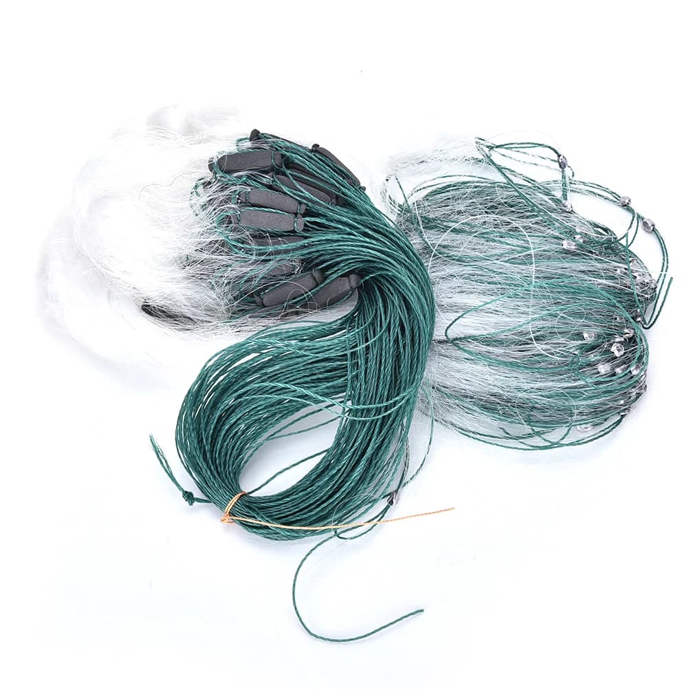 1pc Rete da pesca 25m 3 strati Monofilamento leggero Gill con galleggiante Accessori per la cattura del pesce Parti