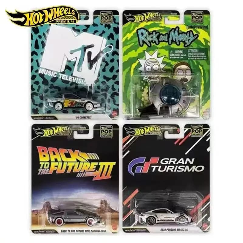 Hot Wheels Intrattenimento Cultura pop Porsche 911 Corvette Ritorno al futuro Rick e Morty Hxd63