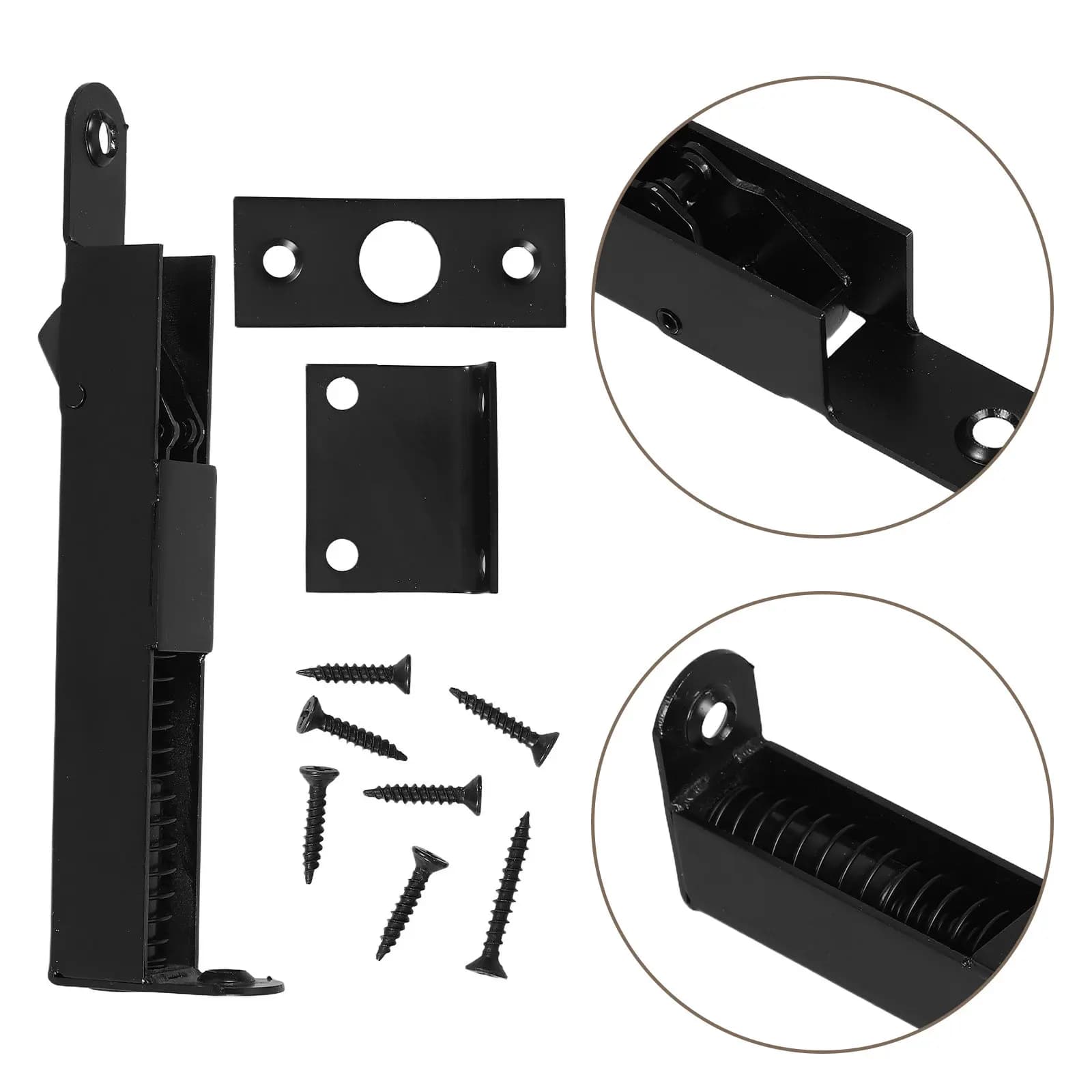 2Pcs Fire Rated Automatic Concealed Flush Bolt for Double Doors Stainless Steel Door Lock Latch Hardware for Commercial