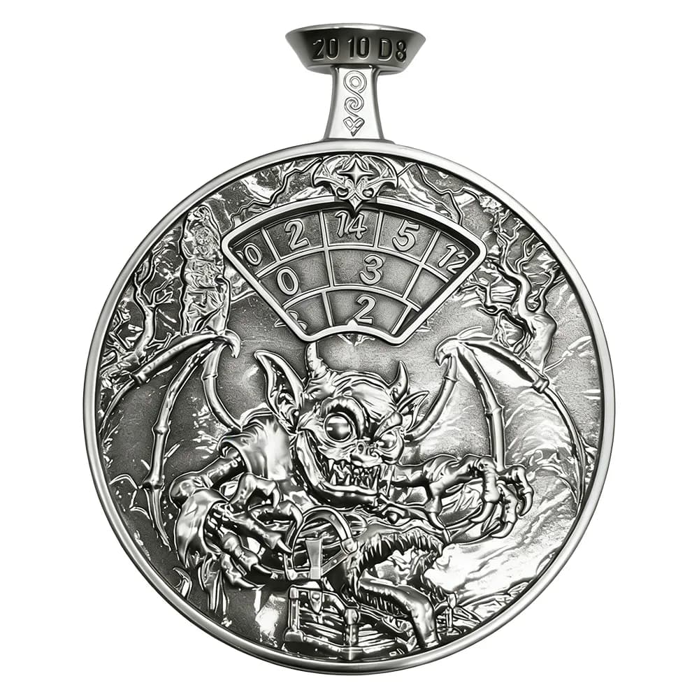 Dadi in Metallo Rotanti Pesanti, Dadi del Diavolo in Metallo, Giochi da Tavolo, Giocattolo Antistress, Dadi RPG DND alla Moda con Confezione Regalo