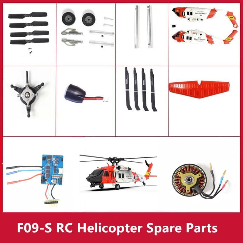 YU XIANG YUXiang F09-S RC Elicottero Pezzi di Ricambio Shell Eliche Rotore Clip Scheda Madre ESC Motore Servo Braccio Asse Carrello di Atterraggio