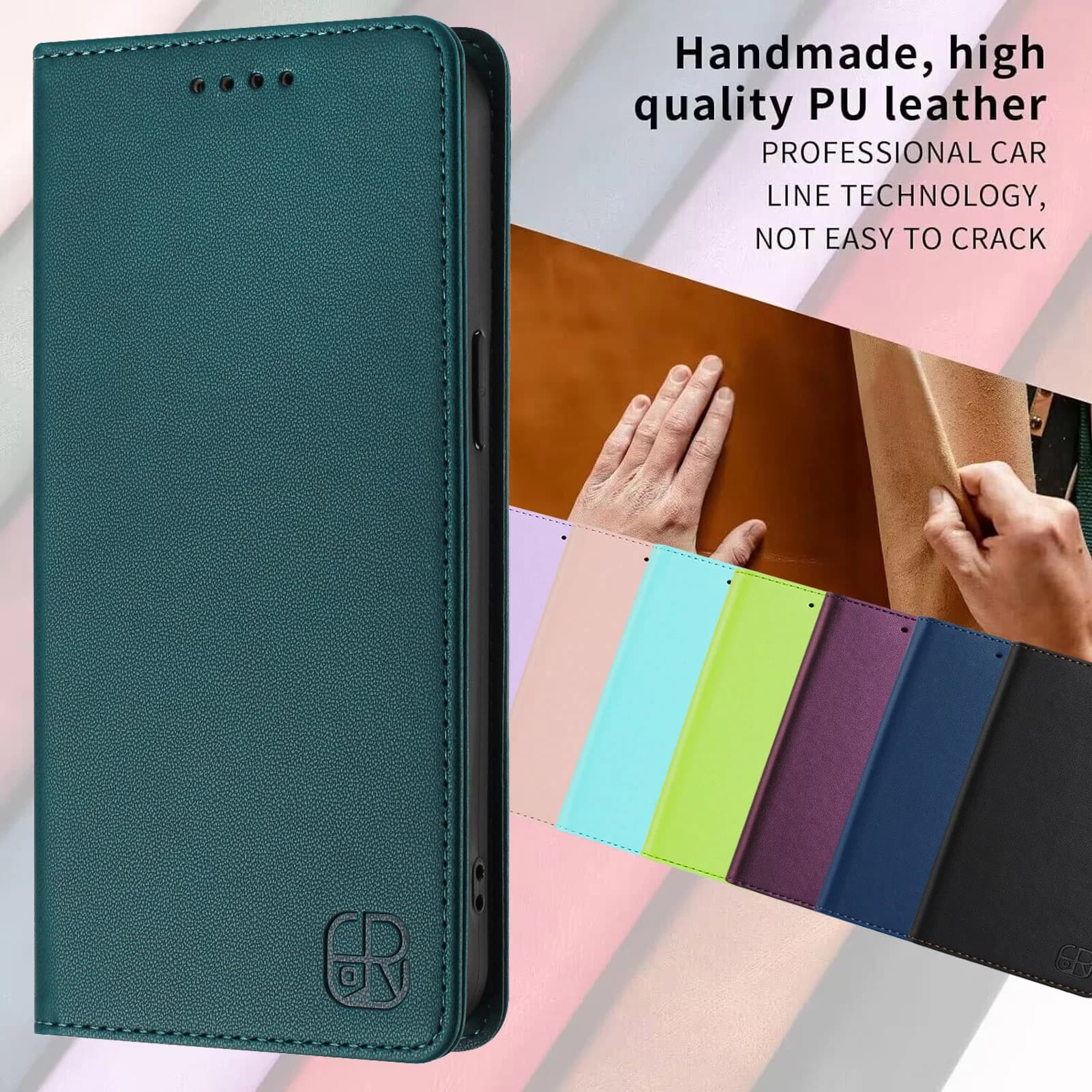 Custodia Magnetica Anti-RFID in Pelle per Ulefone Note 21 20 Pro 19 18 17 16 14 con 2 Scomparti Porta Carte, Anti-Graffio, a Portafoglio Flip