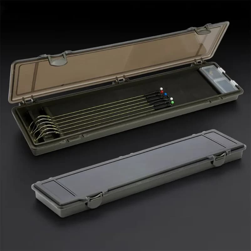 Carp Fishing Tackle Box Stiff Hair Rig Board with Pins Carp Fishing Rig Box Wallet Rig Storage Box Fishing Accessories