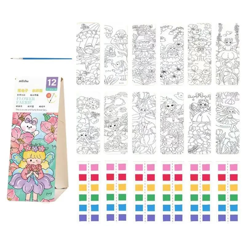 Water Color Pigment Paint Drawing Coloring Toy Bookmark Supplies Kid Graffiti Picture Coloring Safe For Kid Student