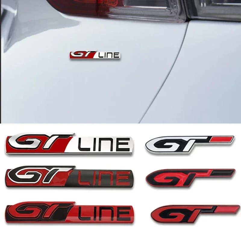 3D Metallo Auto GTLINE Distintivo Baule Posteriore Parafango Emblema Adesivo Per Peugeot GT 206 208 308 307 207 208 3008 407 508 2008 RCZ GT LINE
