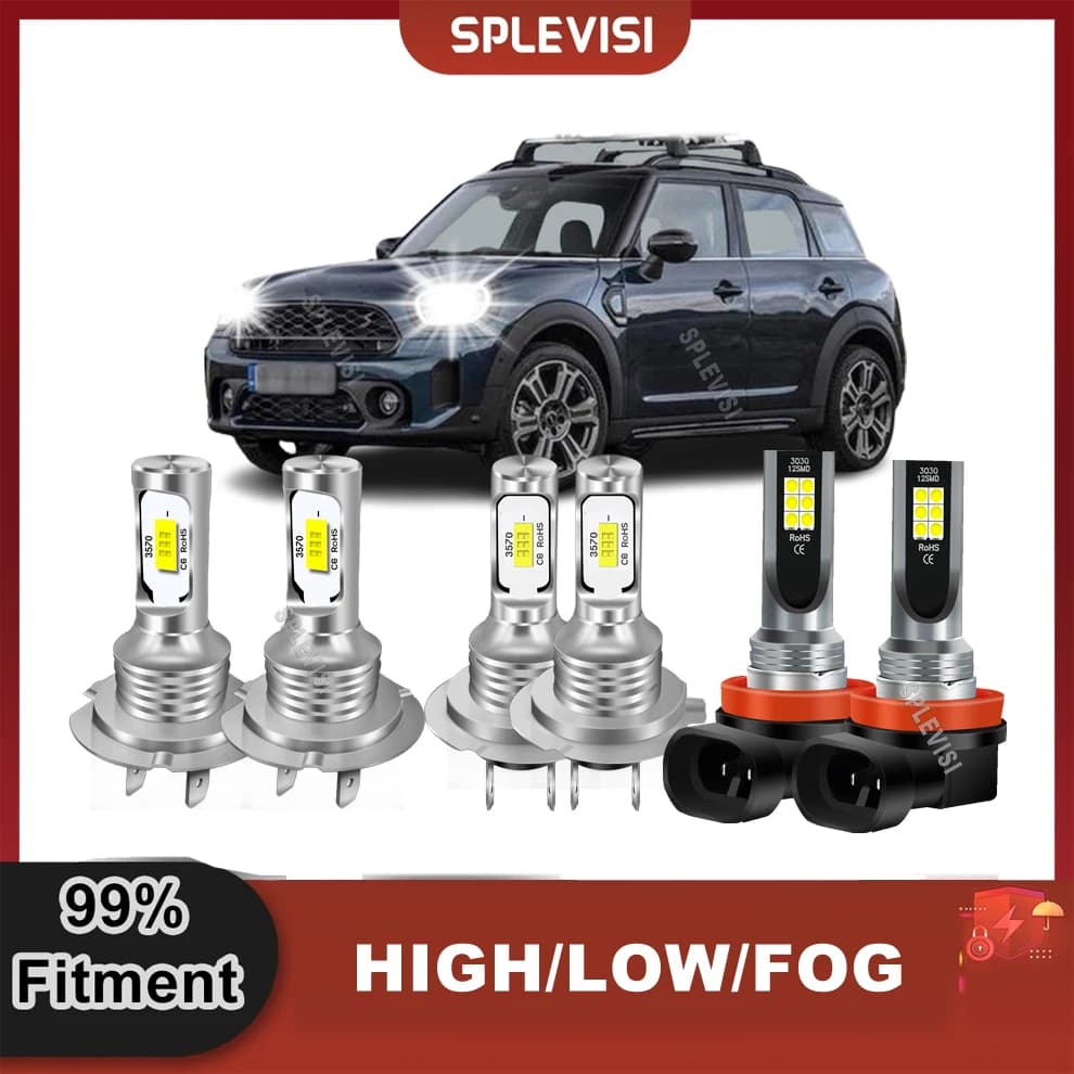 Faro anteriore a LED per auto fendinebbia 6000K bianco per Mini Countryman F60 2016-2019 One Cooper (R50, R53) 2001-2006