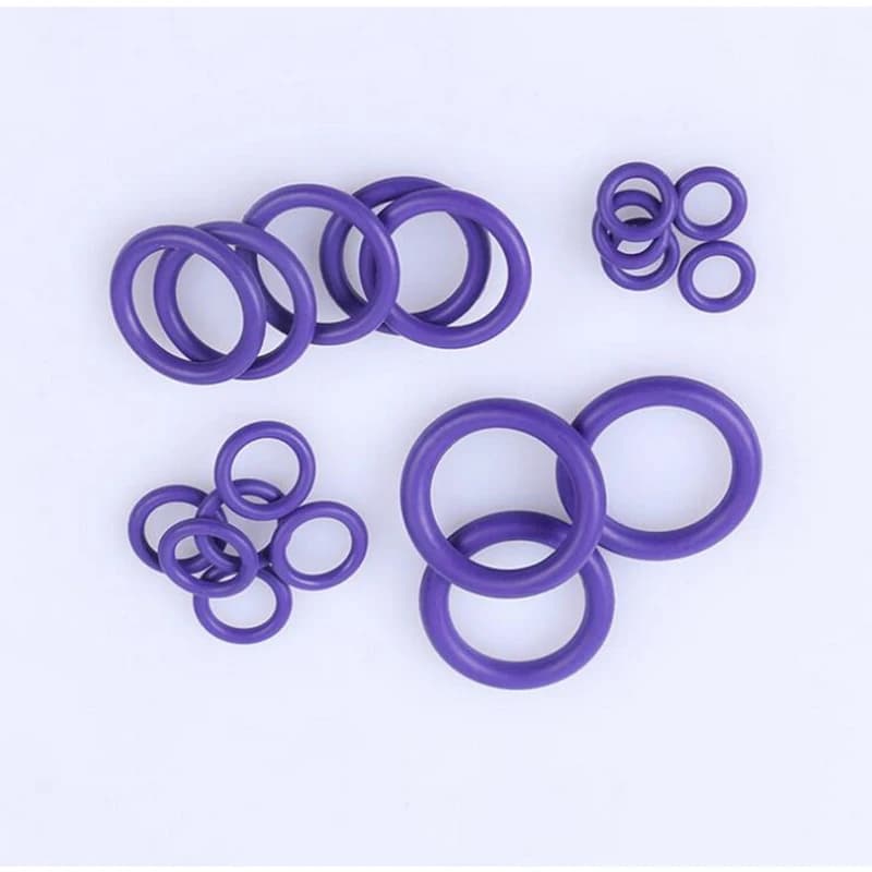 Set di guarnizioni O-ring in gomma NBR da 270 pezzi per kit di riparazione AC per compressore aria condizionata auto, 18 misure, viola