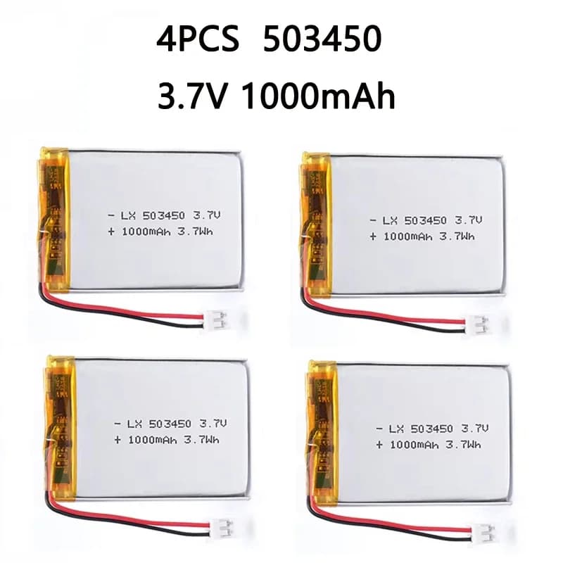 Batteria ai polimeri di litio 4PCS 3.7V 1000mAh/1500mAh/2000mAh/2500mAh/3000mAh per navigatore GPS PS4 Controller di gioco Walkie-talkie