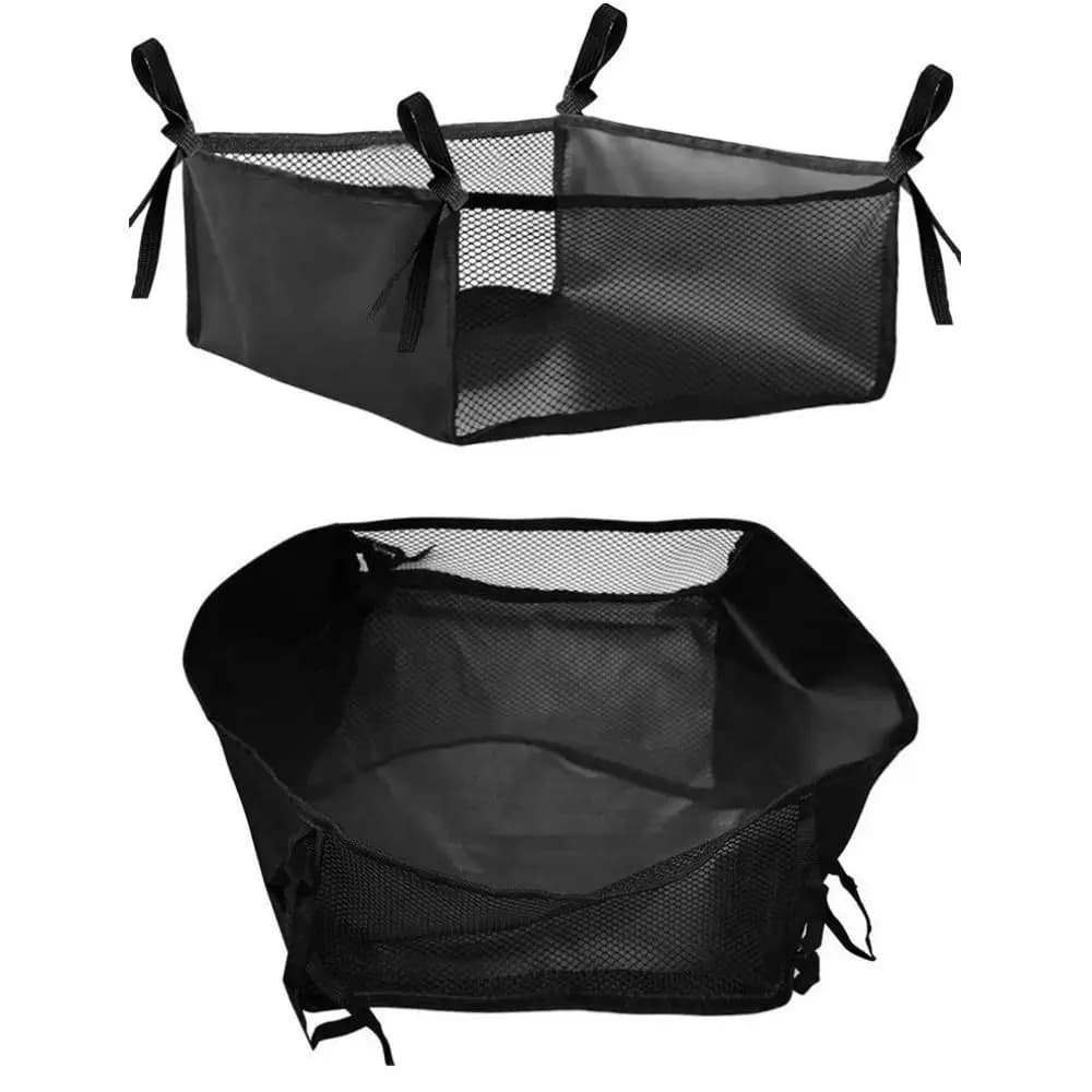 Borsa portaoggetti da appendere sotto sedia a rotelle Borsa portaoggetti portatile in rete per passeggino Base portaoggetti pieghevole sotto il tavolo Rete portaoggetti Walker
