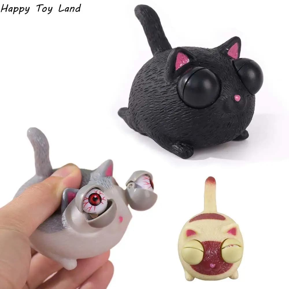Divertente Bulbo Oculare Burst Spremere Giocattolo Burst Eye Cat Figura Pizzico Giocattoli Per Adulti Bambini Alleviare Lo Stress Agitarsi Giocattolo Creativo Giocattolo di Decompressione