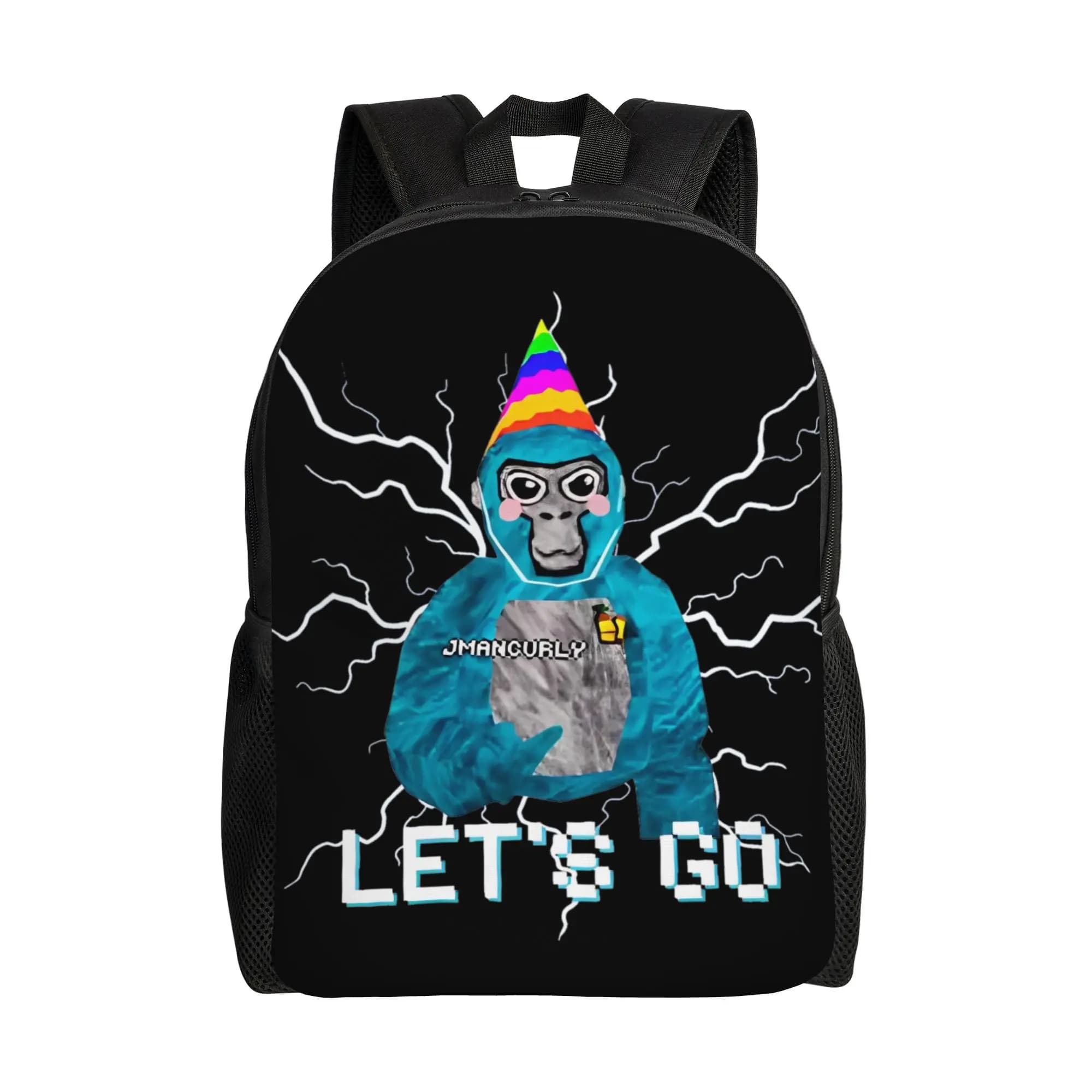 Zaino Lets Go Gorilla Tag per uomo e donna, casual, per studenti, per affari, per il tempo libero, per il gioco Game Monkeys, per laptop, borse in tela, leggero